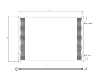 RADIATOR AIR CONDITIONER MERCEDES PETROL C-KL W205  