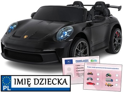 duże mocne auto na akumulator PORSCHE 911 GT3 4x200 z panelem MP4 dla 2 os