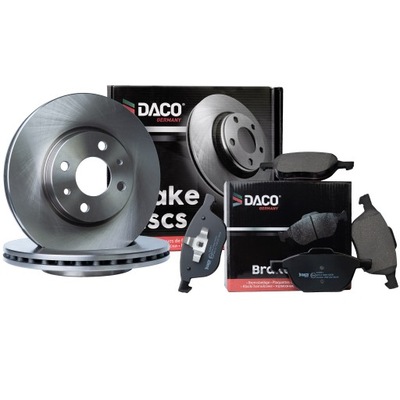 Daco гальмівні диски гальмівні колодки перед - mercedes clk c209, c w203, slk r171 330mm фото №1