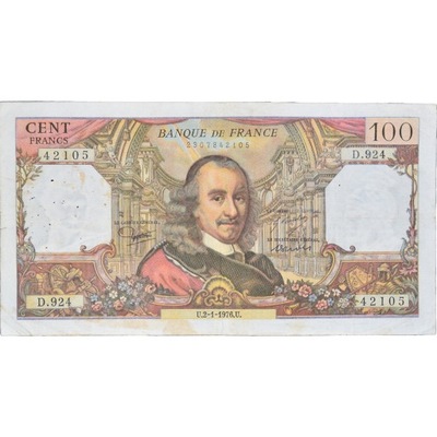 Francja, 100 Francs, Corneille, 1976, D.92442105,