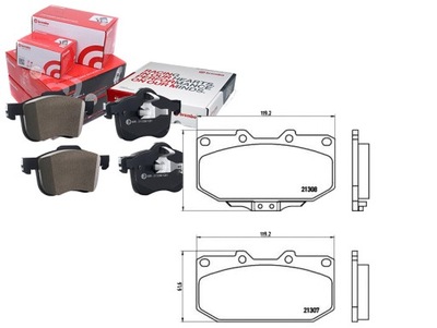 ZAPATAS DE FRENADO SUBARU IMPREZA 00-07 BREMBO  