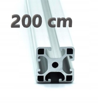 TORRIN Aluminiowy Profil konstrukcyjny 40x40 mm ANODA 4040 T8 2 m 200 cm
