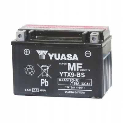 BATTERY FOR MOTORCYCLE YUASA YTX9-BS 8.4AH 135A  