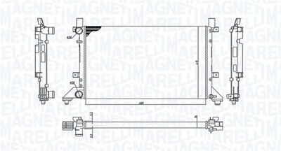 MAGNETI MARELLI 350213189400 РАДІАТОР, СИСТЕМА ОХОЛОДЖУВАННЯ ДВИГУНА