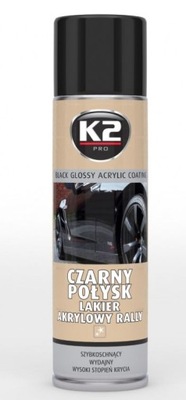 K2 LAKIER AKRYLOWY CZARNY POŁYSK 500ml L341