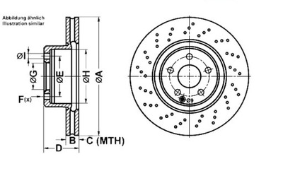 DISCOS DE FRENADO 2 PIEZAS MERCEDES PARTE DELANTERA W220 3,2-5,0  