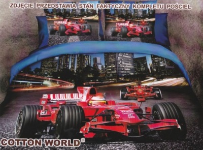 POŚCIEL 3D 160X200 AUTO SAMOCHÓD SPORTOWY WYŚCIGOWY