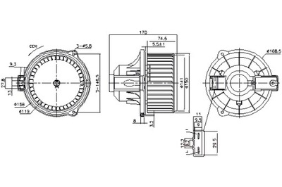 NISSENS VENTILADOR SOPLADORES LAND ROVER DISCOVERY 3 DISCOVERY IV  