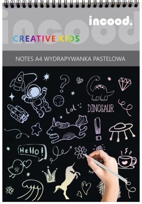 Notes A4 wydrapywanka pastelowa Incood