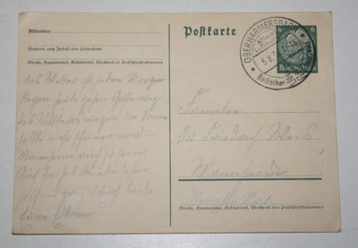 KARTKA POCZTOWA Postkarte 05.08.1936