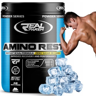 Real Pharm Amino Rest 500g dodaje energii bcaa