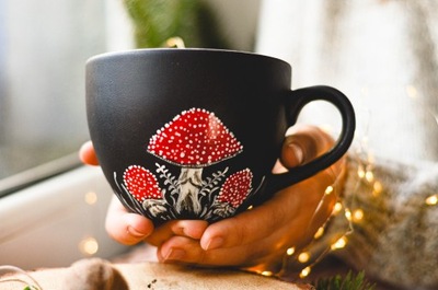 Kubek malowany muchomor