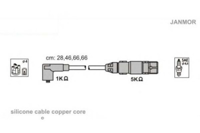 Janmor дроти запалювання kpl. audi seat vw фото №1