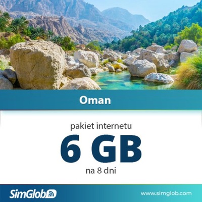 Karta do internetu Oman 6GB na 8 dni