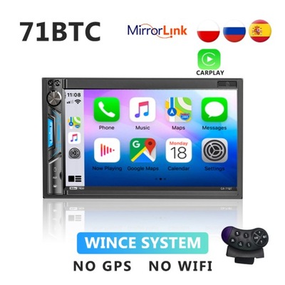 STYL SW 71BTC RADIO DE AUTOMÓVIL 2DIN CARPLAY 7 BLU  