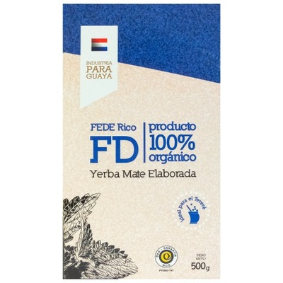 Yerba Mate Fede Rico Organic Elaborada 0,5kg 500g