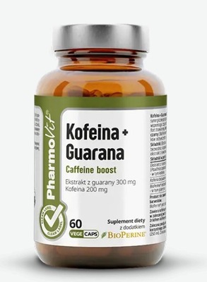 Kofeina + Guarana Caffeine Boost 200 mg + 300 mg 60 kapsułek