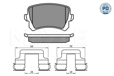 ZAPATAS DE FRENADO PARTE TRASERA VW PASSAT 05- TIGUAN 07- SHARAN 10-  