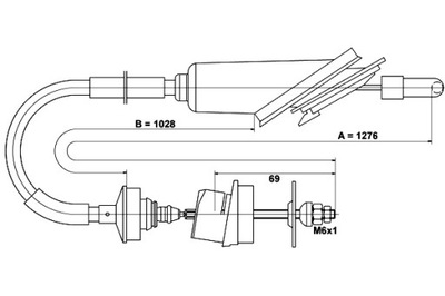 ATE ТРОС СЦЕПЛЕНИЯ PEUGEOT 106 I 1.4-1.6 08.91-04.96