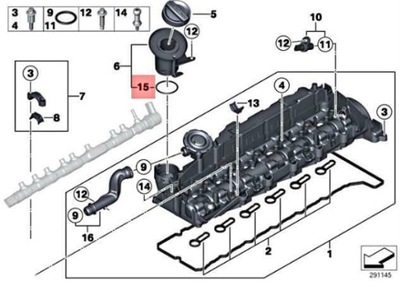 Прокладка заливной масла bmw 3 e90, f30, f34 фото №1