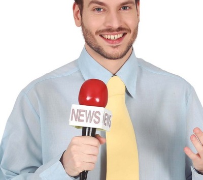 Mikrofon reportera dziennikarza NEWS rekwizyt