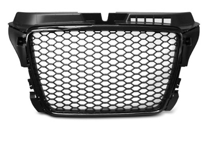 GRILLE RADIATOR GRILLE AUDI A3 8P 2008-12 SPORT GLOSSY BLACK  
