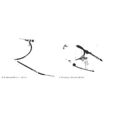 2x тросы тормоза ручного blue print задний  l+p do mitsubishi l200 фото №1