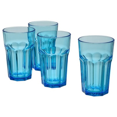 IKEA POKAL Szklanka niebieski 35 cl 4 sztuki 350ml