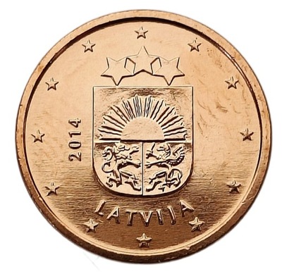 ŁOTWA 1 EURO CENT 2014 MENNICZA