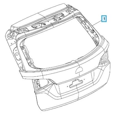 39128946 КРИШКА БАГАЖНИКА ЗАД ОРИГІНАЛ OE OPEL ASTRA K B16 2016-