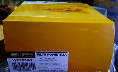 FILTRO AIRE WEF296-2 ,ZAM.AP 185/1 FILTRON  