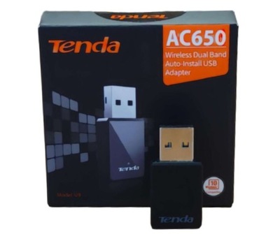 WiFi Karta sieciowa AC650 USB adapter Dual Band Autoinstall Tenda U9