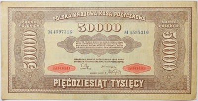 Banknot 50 000 Marek Polskich - 1922 rok - M