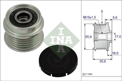 INA 535000410 SANKABA GENERATORIAUS VW AUDI 