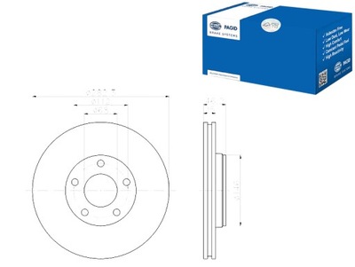 HELLA PAGID DISCOS DE FRENADO HELLA PAGID 8E0615301  