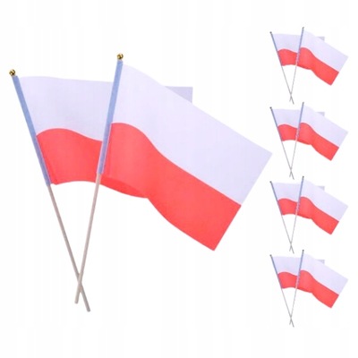Flagietki Polska flaga Polski 30x20 40cm 10sztuk