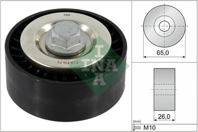 INA 532 0896 10 ROLLO KIERUNKOWA / PROWADZACA, CORREA DE CUÑA ZEBATY  