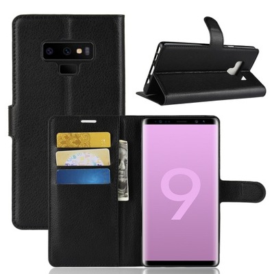 Etui z Klapką Skórzane Litchi do Galaxy Note 9