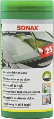 SONAX ŚCIERECZKI CHUSTECZKI DO MYCIA SZYB 25SZT.