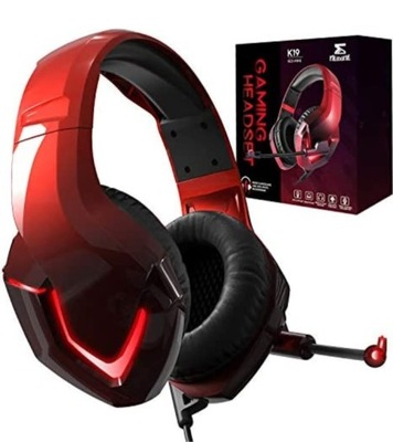 Słuchawki dla graczy mikrofon NEEDONE K19 czerwony