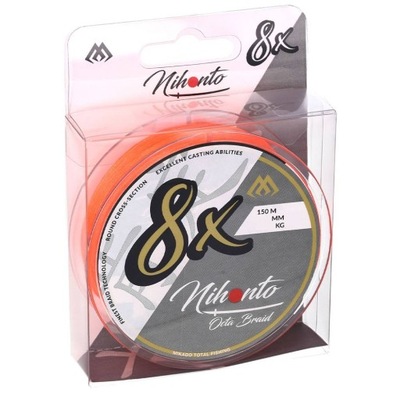 Plecionka Mikado Nihonto OCTA BRAID 150m 0.23mm 20.8kg ORANGE Z24O-023