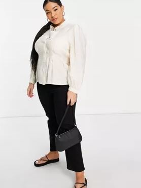 VERO MODA CURVE KOSZULA KREMOWA WISKOZA 46 3XL VAE