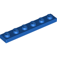 LEGO 3666 Niebieska płytka plate 1x6 366623 2szt