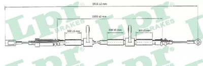 CABLE DE FRENADO CITROEN JUMPER 06- /PRZ//1910 C0985B  