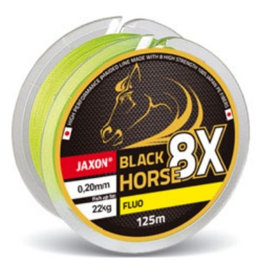 Plecionka Jaxon BLACK HORSE 8X FLUO 0,18mm 200m