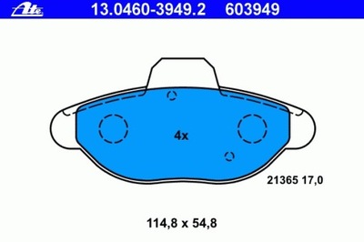 КОЛОДКИ HAM. FIAT CINQUECENTO 91- 99, SEICENTO 98-