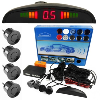 4 SENSORS PARKING REAR VIEW LED LCD VARIOUS COLORS  