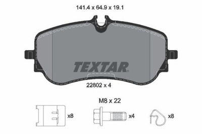 TEXTAR 2280201 ZAPATAS DE FRENADO  