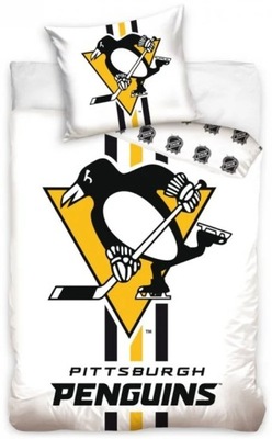 Pościel hokejowa NHL Pittsburgh Penguins - biała