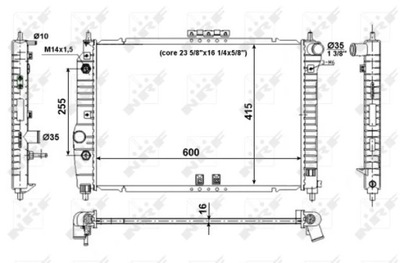 NRF 53639 CHLODNICA, SISTEMA DE REFRIGERACIÓN DEL MOTOR  